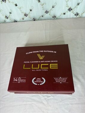LUCE Facial Cleanser & Anti-Aging Device — Burgundy Finish